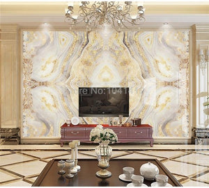 Mural de papel pintado con mariposas de mármol dorado, tamaños personalizados disponibles