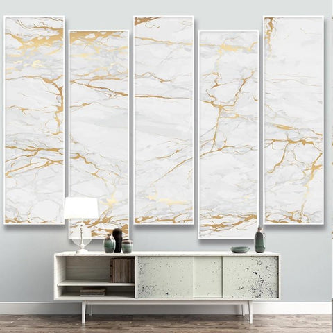 Image of Golden Vein White Marble Wallpaper Mural, Custom Sizes Available Household-Wallpaper Maughon's 