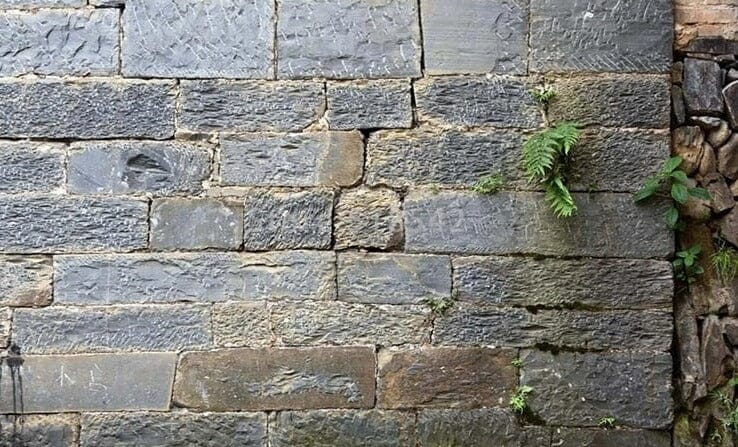 Granite Block Wall Wallpaper Mural, Custom Sizes Available Wall Murals Maughon's 