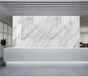 Gray and White Marble Wallpaper Mural, Custom Sizes Available