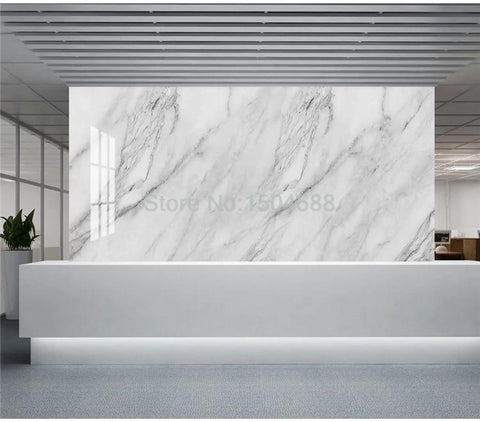 Image of Gray and White Marble Wallpaper Mural, Custom Sizes Available Maughon's 