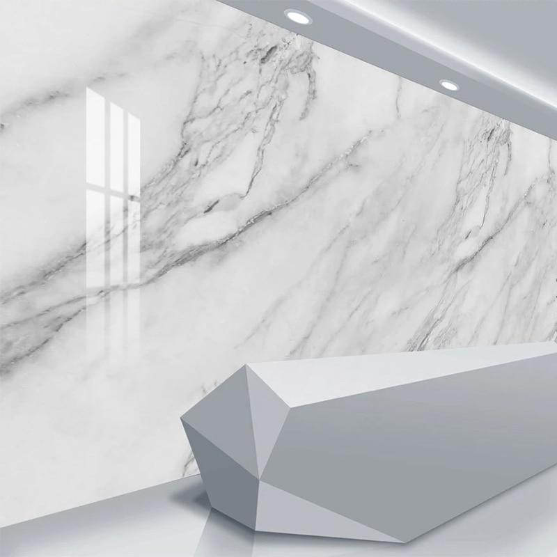Gray and White Marble Wallpaper Mural, Custom Sizes Available Maughon's 