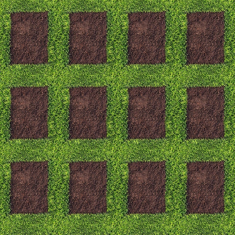 Green Lawn With Squares Self-Adhesive Floor Mural, Custom Sizes Available Maughon's 