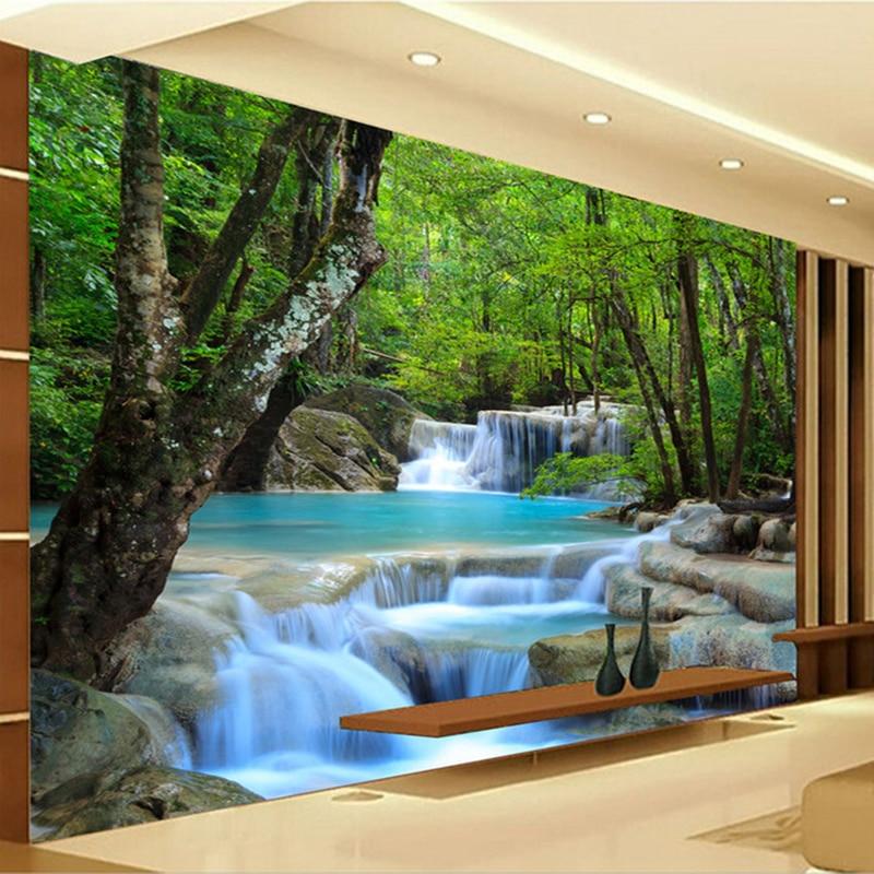 Idyllic Stream in the Forest Wallpaper Mural, Custom Sizes Available Maughon's 