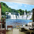 Incredible Waterfalls and Lake Wallpaper Mural, Custom Sizes Available Household-Wallpaper Maughon's 