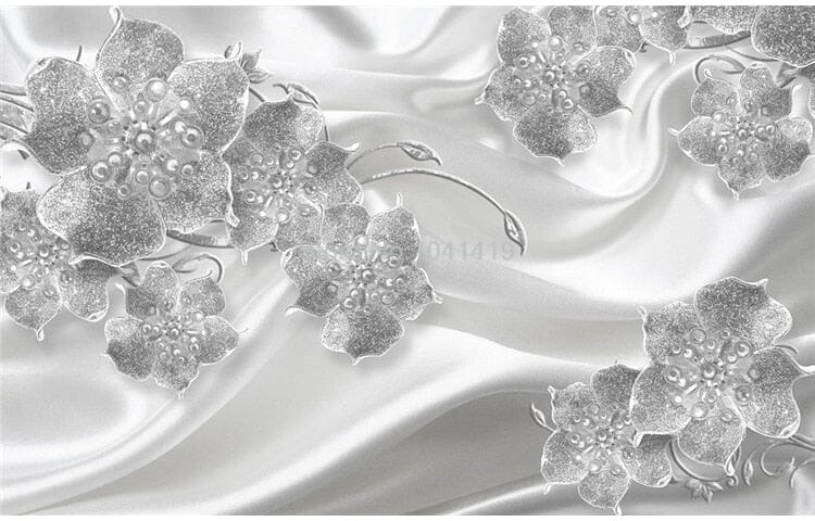 Jewelry and Flowers On Silk Wallpaper Mural, Custom Sizes Available Wall Murals Maughon's 