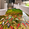 Koi Pond Self Adhesive Floor Mural, Custom Sizes Available Floor Murals Maughon's 