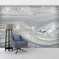 Light Blue and White Marble Wallpaper Mural, Custom Sizes Available Maughon's 