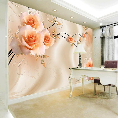Image of Lovely Roses Wallpaper Murals, 2 Styles To Choose From, Custom Sizes Available Household-Wallpaper Maughon's 