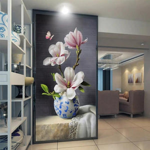 Magnolia And Butterfly Still Life Wallpaper Mural, Custom Sizes Available Household-Wallpaper Maughon's 