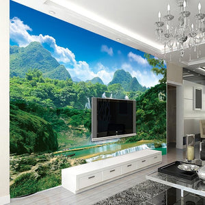 Majestic Waterfalls Wallpaper Mural, Custom Sizes Available Wall Murals Maughon's 