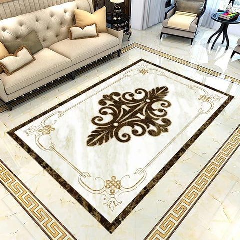 Image of Marble With Emblem Floor Mural, Custom Sizes Available Maughon's 