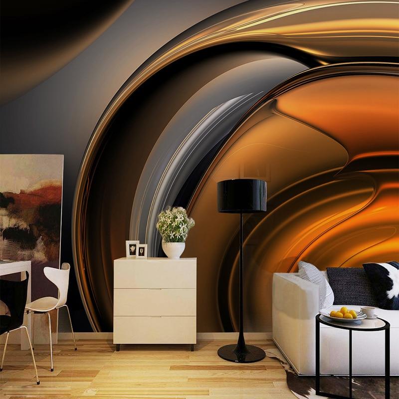 Metallic Glossy Abstract Line Wallpaper Mural, Custom Sizes Available Household-Wallpaper Maughon's 