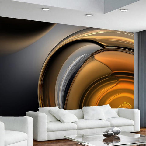 Image of Metallic Glossy Abstract Line Wallpaper Mural, Custom Sizes Available Household-Wallpaper Maughon's 