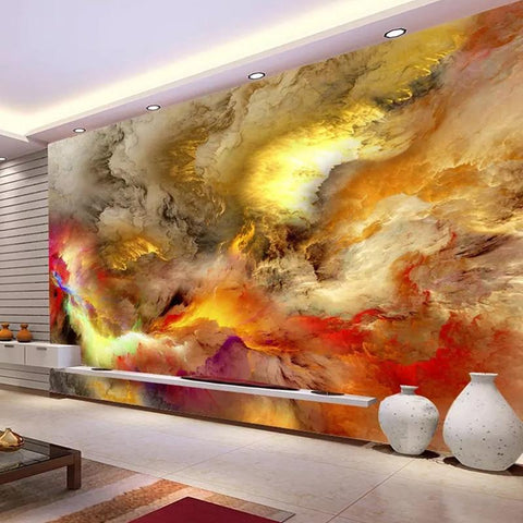 Abstract Fury Wall Painting Wallpaper Mural, Custom Sizes Available –  Maughon's