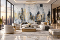 Modern Abstract Simple City Night Wallpaper Mural, Custom Sizes Available Maughon's 