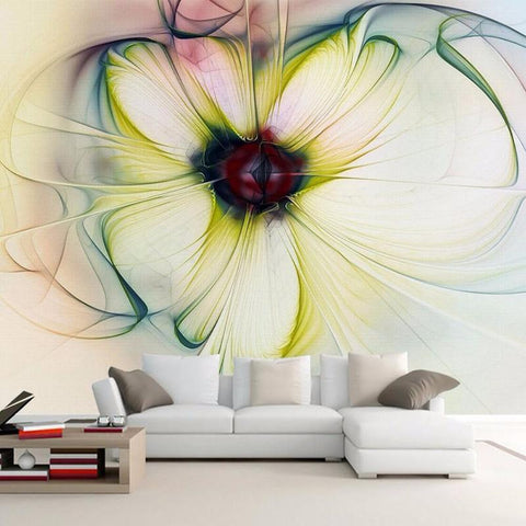 Modern Art Flower Wallpaper Mural, Custom Sizes Available Household-Wallpaper Maughon's 