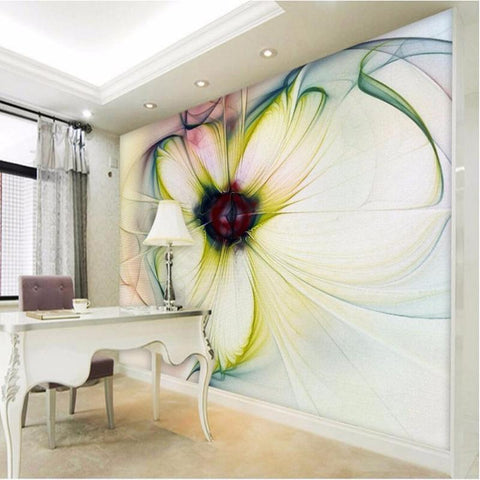 Modern Art Flower Wallpaper Mural, Custom Sizes Available Household-Wallpaper Maughon's 