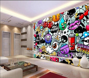 Mural de pared de grafiti de arte creativo moderno, tamaños personalizados disponibles