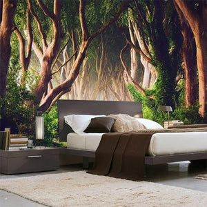 Mysterious Forest Wallpaper Mural, Custom Sizes Available Household-Wallpaper Maughon's 