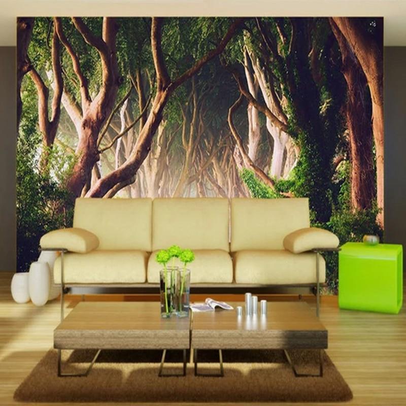 Mysterious Forest Wallpaper Mural, Custom Sizes Available Household-Wallpaper Maughon's 