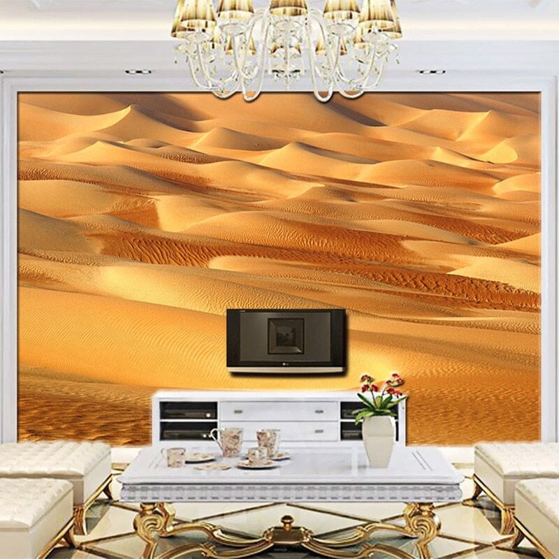 Orange Desert Dunes Wallpaper Mural, Custom Sizes Available Wall Murals Maughon's 
