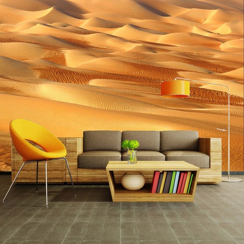 Orange Desert Dunes Wallpaper Mural, Custom Sizes Available Wall Murals Maughon's Waterproof Canvas 