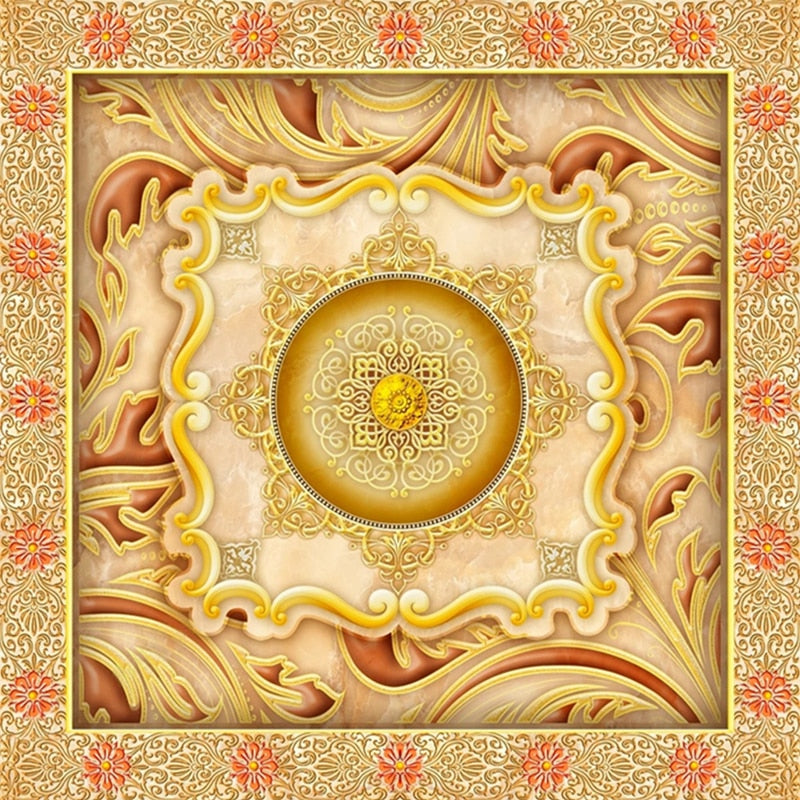Ornate Ceiling Medallion Mural, Custom Sizes Available Ceiling Murals Maughon's 