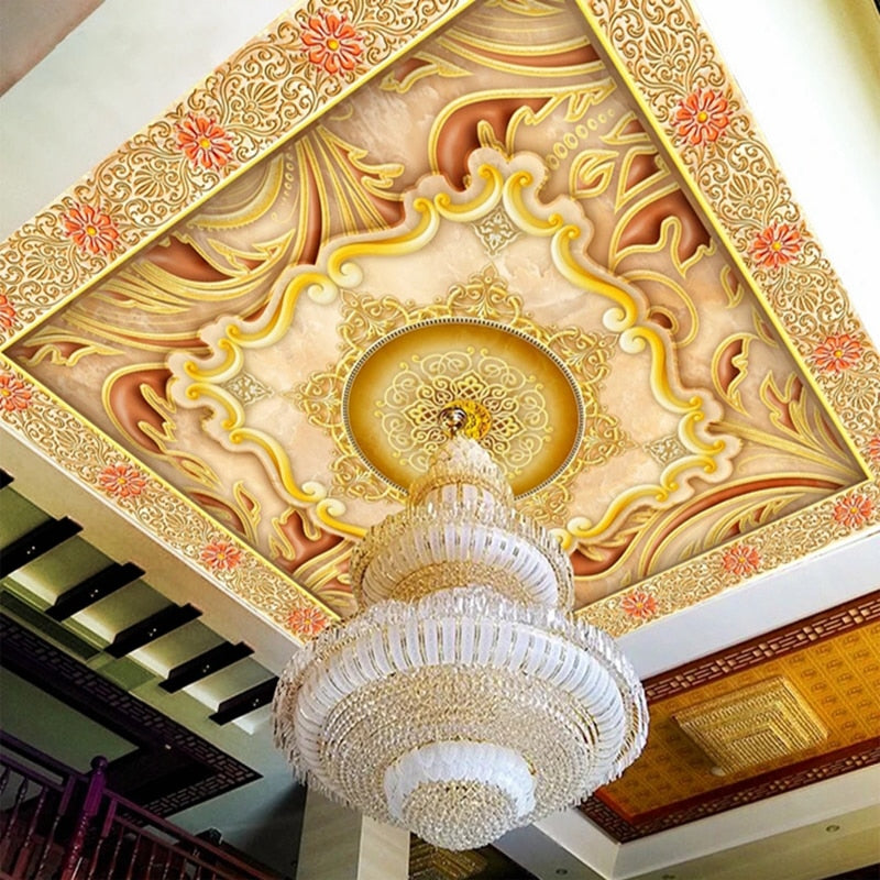 Ornate Ceiling Medallion Mural, Custom Sizes Available Ceiling Murals Maughon's 
