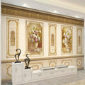 Ornate Gold Wall Panel Wallpaper Mural, Custom Sizes Available Maughon's 