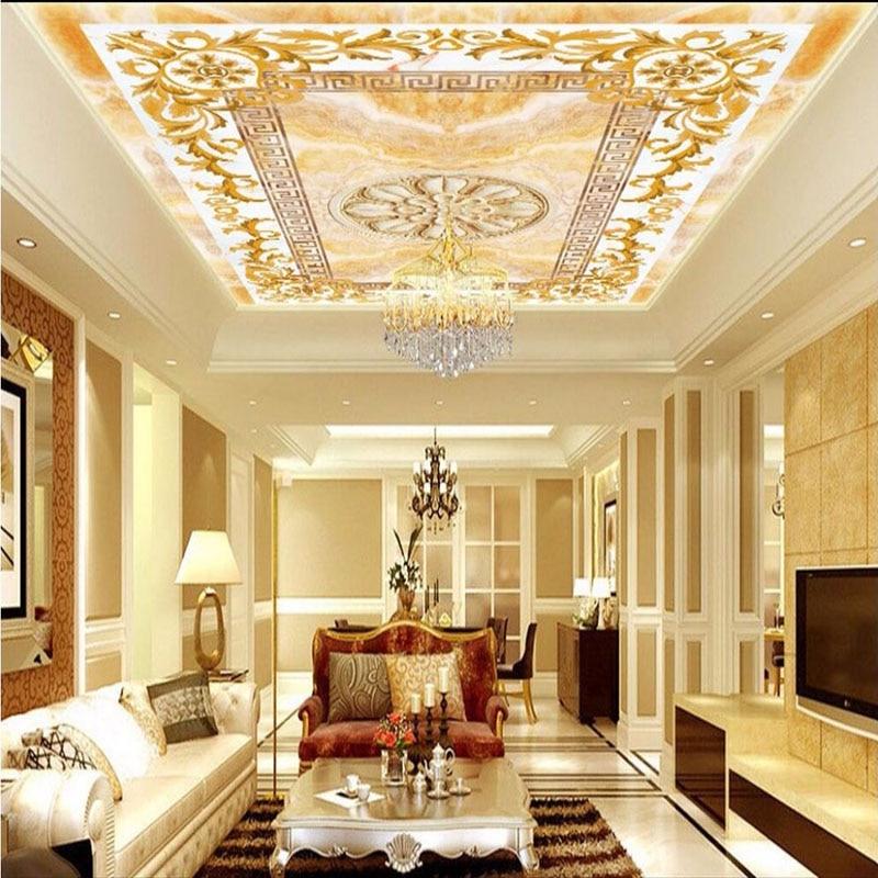 Ornate Jade Pattern Ceiling Mural, Custom Sizes Available Household-Wallpaper-Ceiling Maughon's 