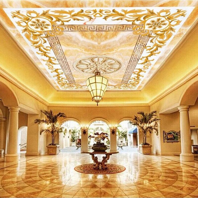 Ornate Jade Pattern Ceiling Mural, Custom Sizes Available Household-Wallpaper-Ceiling Maughon's 