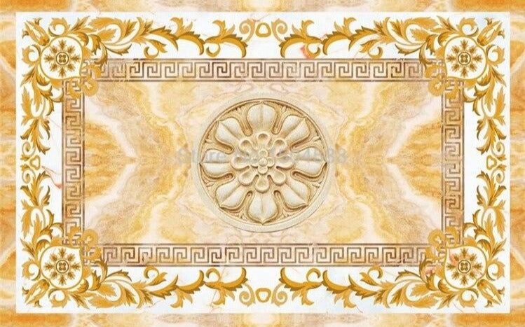 Ornate Jade Pattern Ceiling Mural, Custom Sizes Available Household-Wallpaper-Ceiling Maughon's 