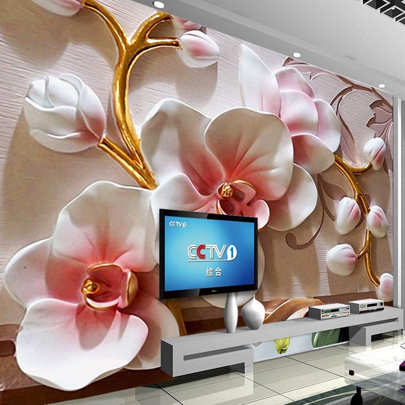Pastel Orchid Wallpaper Mural, Custom Sizes Available Household-Wallpaper Maughon's 