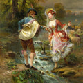 Photo Wallpaper 3D European Style Oil Painting Figure Murals Living Room Hotel Entrance Background Wall Paper 3D Papel De Parede Wall Murals Maughon's 