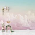 Pink Puffy Clouds with Blue Sky Wallpaper Mural, Custom Sizes Available Maughon's 