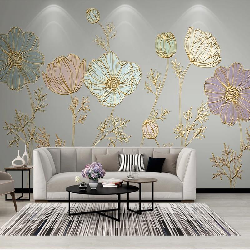 Poppy Flower Wallpaper Mural, Custom Sizes Available Household-Wallpaper Maughon's 