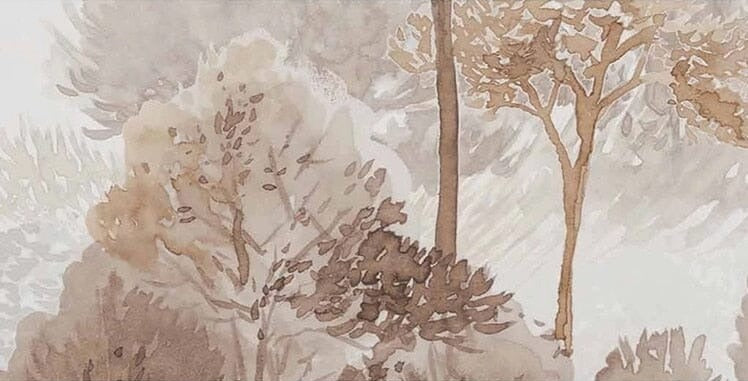 Retro Chinese Ink Landscape Wallpaper Mural, Custom Sizes Available Wall Murals Maughon's 