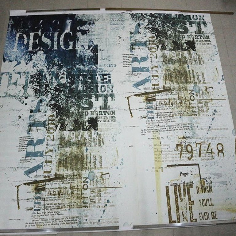 Retro Graffiti, Dilapidated Wall Wallpaper Mural, Custom Sizes Available Maughon's 