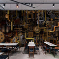 Retro Mechanical Gears Wallpaper Mural, Custom Sizes Available Household-Wallpaper Maughon's 