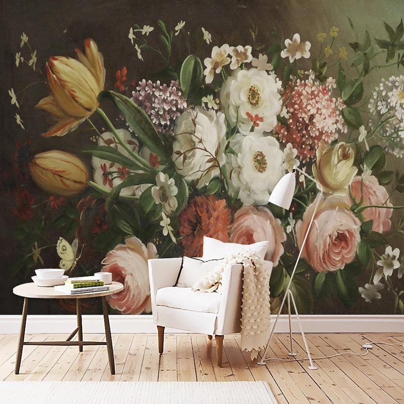 Retro Still-Life Wallpaper Mural, Custom Sizes Available Wall Murals Maughon's 