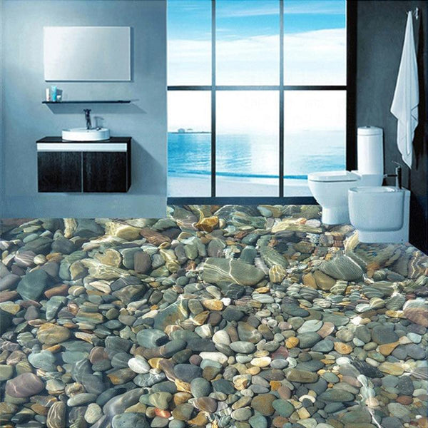 River Rock Self Adhesive Floor Mural, Custom Sizes Available – Maughon's