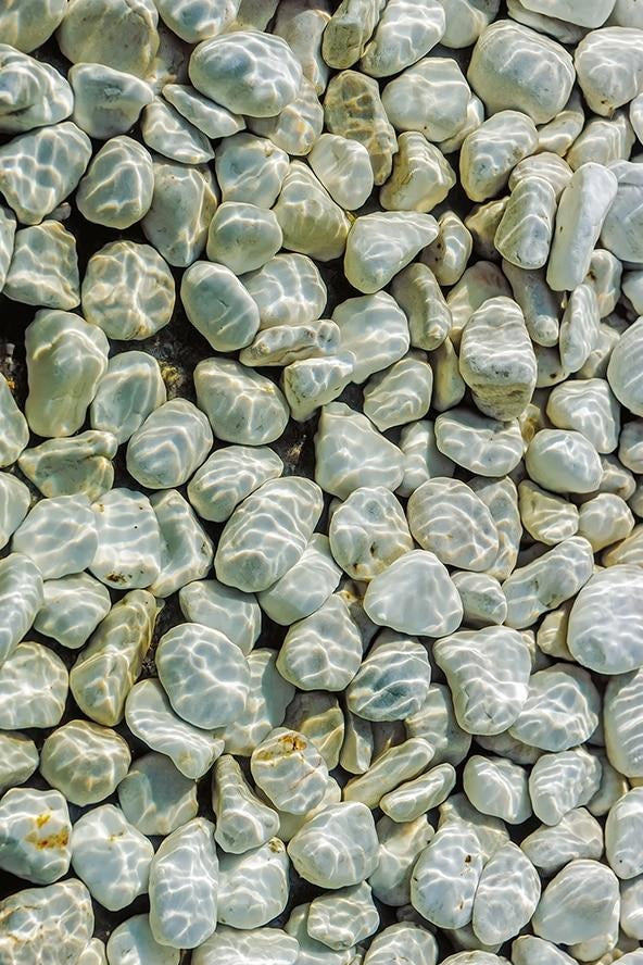 River Rocks Under Sparkling Water Self Adhesive Floor Mural, Custom Sizes Available Maughon's 