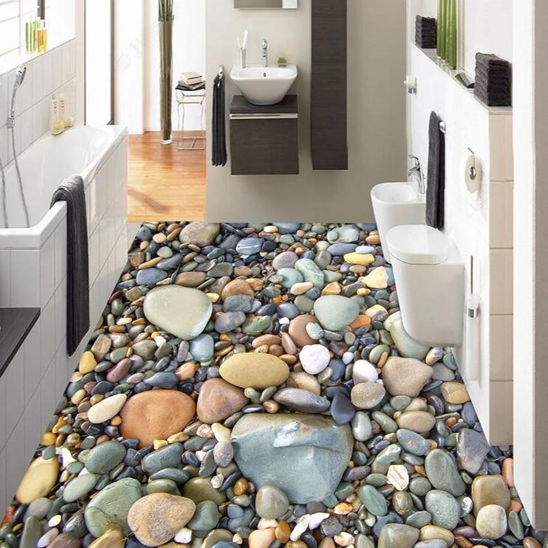 River Stone Self Adhesive Floor Mural, Custom Sizes Available Household-Wallpaper-Floor Maughon's 