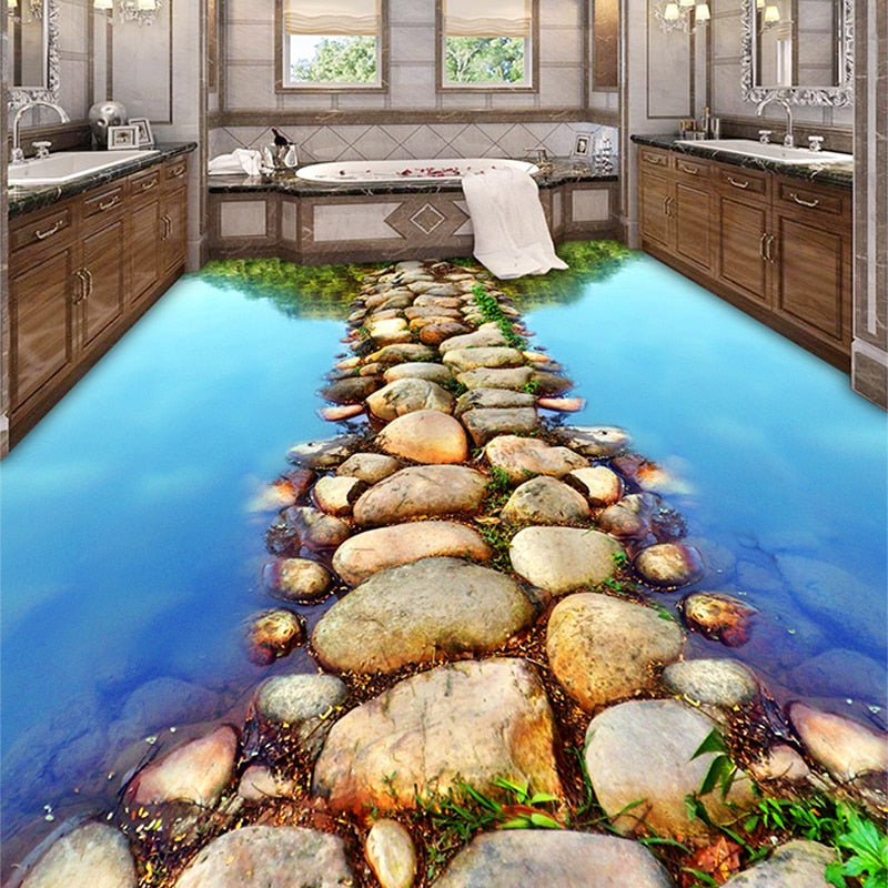 Rock Bridge Flooring Mural, Custom Sizes Available Floor Murals Maughon's 