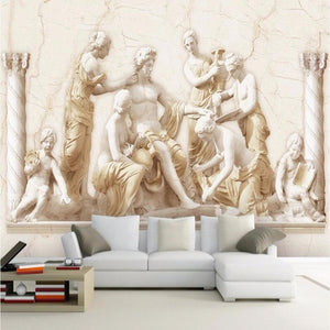 Roman Statue Wallpaper Mural, Custom Sizes Available Household-Wallpaper Maughon's 