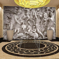 Roman Statues Gray Wallpaper Mural, Custom Sizes Available Household-Wallpaper Maughon's 