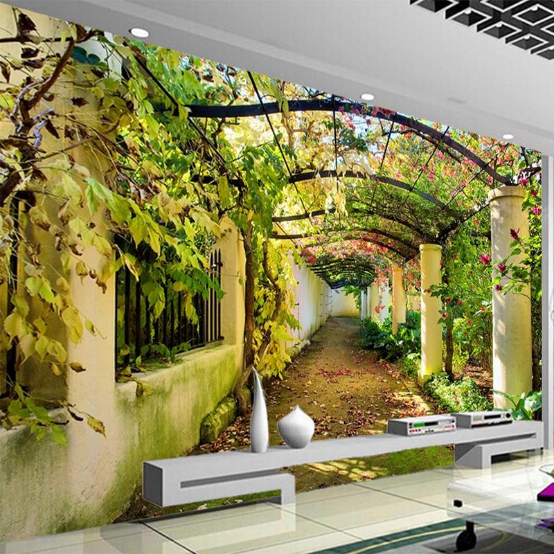 Rose Arbor Wallpaper Mural, Custom Sizes Available Maughon's 