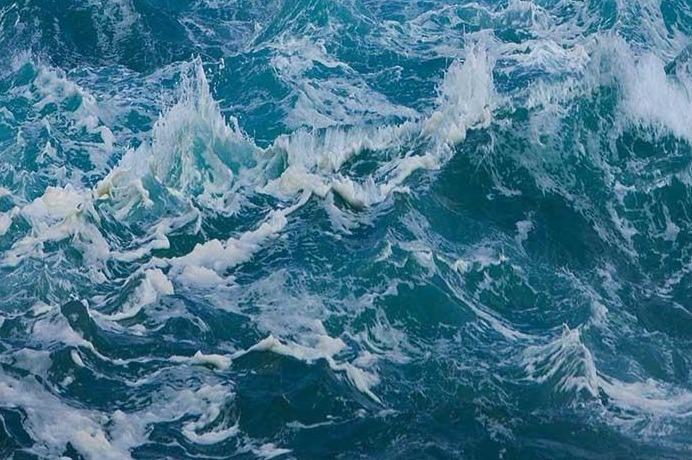 Rough Waves Seawater PVC Vinyl Floor Mural, Self Adhesive, Custom Sizes Available Household-Wallpaper-Floor Maughon's 
