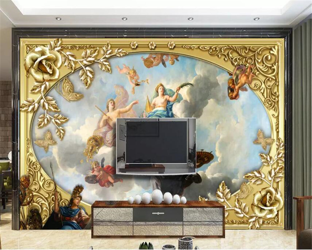 Royal Classic European Court Oil Painting Ceiling Mural, Custom Sizes Available Ceiling Murals Maughon's 